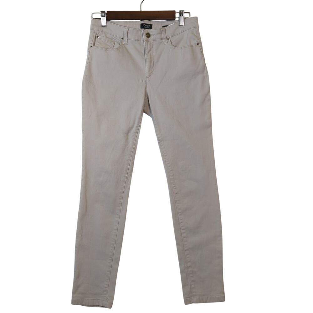 Jones New York Madison Skinny Ankle Jeans Womens Size 6 Ivory
